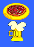 La pizza e la birra